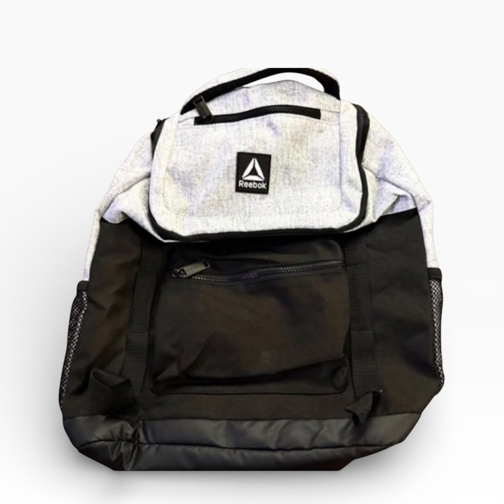 Reebok Bobbie Top Loader Backpack Gray Black Laptop School Travel Bag - Picture 4 of 11
